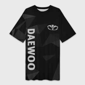 Платье-футболка 3D с принтом Daewoo Дэу в Курске,  |  | auto | daewoo | logo | moto | symbol | авто | автомобиль | гонки | деу | дэо | дэу | знак | лого | логотип | логотипы | марка | матиз | машина | мото | нексия | символ | символы