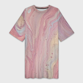 Платье-футболка 3D с принтом Мраморный дизайн с розовыми, синими и желтыми цветами в Курске,  |  | абстрактный мрамор | абстракция | акварель | акварельный узор | весенний принт | желтый | космос | марбл | мрамор | мраморный дизайн | розовый | розовый фон | синий | тай дай | узоры | фиолетовый