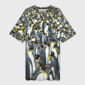 Платье-футболка 3D с принтом Пингвины  Penguins в Курске,  |  | Тематика изображения на принте: bird | birds | mammals | patern | pattern | penguin | penguins | млекопитающий | млекопмлекопитающие | патерн | паттерн | пенгвин | пингвин | пингвинчик | пингвинчики | птица | птицы
