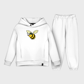 Детский костюм хлопок Oversize с принтом Пчелка в каске с сигарой в Курске,  |  | bee | каска | пчела | пчелка