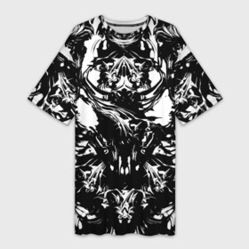 Платье-футболка 3D с принтом Тест Роршаха .by Psy в Курске,  |  | белое | герман роршах | красивая | психика | психоделика | психология | стиль | тест на психику | узор | чернила | чернильные пятна | черно   белое | черное