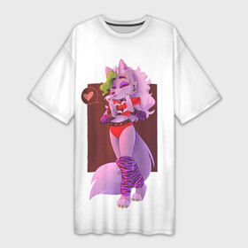Платье-футболка 3D с принтом fnaf roxanne wolf в Курске,  |  | fnaf | fnaf roxanne | fnaf wolf | roxanne wolf | фнаф | фнаф 9 | фнаф 9 рокси