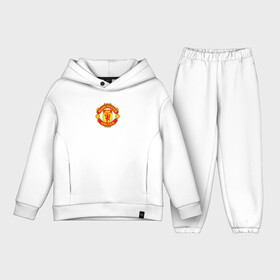 Детский костюм хлопок Oversize с принтом Manchester United FOREVER NOT JUST WHEN WE WIN в Курске,  |  | champions | england | football | league | manchester | manchester united | red devils | soccer | united | английский футбол | англия | апл | красные дьяволы | криштиану manchester | криштиану роналду | лига | лига чемпионов | манчестер