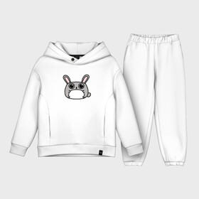 Детский костюм хлопок Oversize с принтом Кролик Пушок в Курске,  |  | animal | beast | bunny | bunny fluff | fluff | gray | gray hare | gray rabbit | hare | rabbit | rabbits | белый | животинка | животное | зайчик | зайчик пушок | заяц | заяц пушок | зверек | зверь | кролик | кролик пушок | кролики | пушок | серый