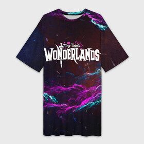 Платье-футболка 3D с принтом Tiny Tinas Wonderlands, logo в Курске,  |  | borderlands | tiny tinas borderlands | tiny tinas wonderlands | крошечная тина | тина тина вондерленд | тина тина вондерлэнд | тина тинас