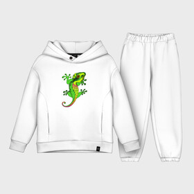 Детский костюм хлопок Oversize с принтом Ящерица Lizard в Курске,  |  | exotic | lizard | reptile | геккон | животные | звери | зеленая ящерица | змей | пресмыкающееся | тропики | тропические | чешуя | экзотика | ящер | ящерица | ящерка