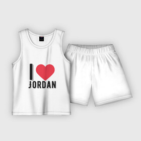 Детская пижама с шортами хлопок с принтом I Love Jordan в Курске,  |  | basketball | bulls | chicago | game | jordan | nba | sport | баскетбол | баскетболист | буллс | джордан | игра | мяч | нба | спорт | спортсмен | чикаго