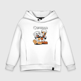 Детское худи Oversize хлопок с принтом Cuphead 2 чашечки в Курске, френч-терри — 70% хлопок, 30% полиэстер. Мягкий теплый начес внутри —100% хлопок | боковые карманы, эластичные манжеты и нижняя кромка, капюшон на магнитной кнопке | cuphead | cupheadshow | игра чашки | капхед | капхэд | нетфликс | чашечки | чашка | чашки | шоу | шоу чашечка