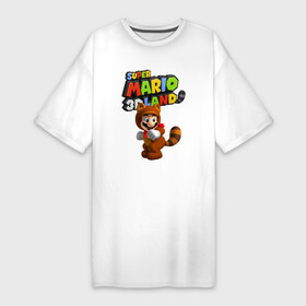 Платье-футболка хлопок с принтом Super Mario 3D Land  Hero в Курске,  |  | ears | eyes | mario | moustache | tail | video game | видеоигра | глаза | марио | усы | уши | хвост