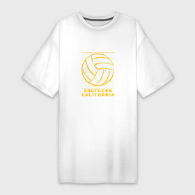 Платье-футболка хлопок с принтом Волейбол  Калифорния в Курске,  |  | game | sport | volley | volleyball | волейбол | волейболист | волейболистка | игра | мяч | спорт | спортсмен | тренер