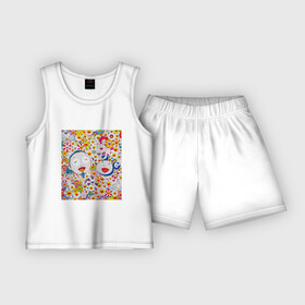 Детская пижама с шортами хлопок с принтом Friends TM в Курске,  |  | Тематика изображения на принте: art | artist | colors | japanart | искусство | картины | художник | цветы