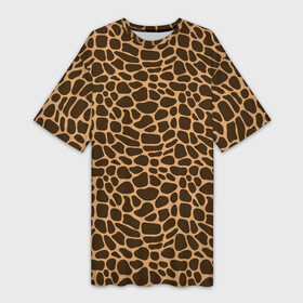 Платье-футболка 3D с принтом Пятна Шкуры Жирафа в Курске,  |  | animals | giraffe | safari | zoo | африка | дикая природа | животные | жираф | звери | зоопарк | кожа жирафа | мода | мозаика | пятна | саванна | сафари