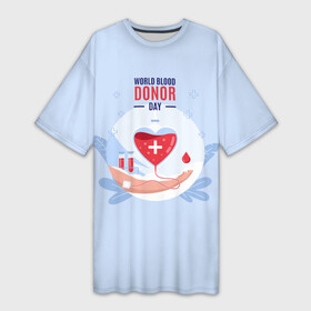 Платье-футболка 3D с принтом Помощь. в Курске,  |  | благотворительность | донор | крест | кровь | круг | надпись | помощь | рука | сердце