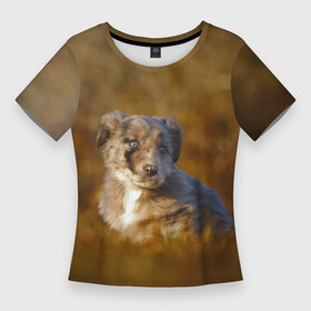 Женская футболка 3D Slim с принтом Никогда не бросай друга в Курске,  |  | бездомный | беспородный | грусть | дети | животное | зверь | малыш | обида | одиночество | пес | печаль | предательство | приют | ребенок | собака | тоска | щенок