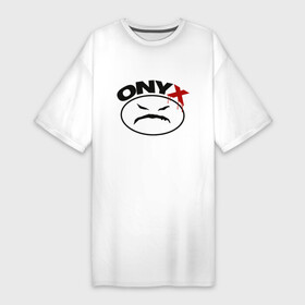 Платье-футболка хлопок с принтом Оnyx в Курске,  |  | angry | bad | onyx | smile | злой | оникс | смайл