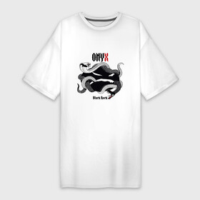 Платье-футболка хлопок с принтом Onyx black rock в Курске,  |  | angry | black rock | hip hop | onyx | rap | smile | snake | злой | змея | кобра | оникс | реп | смайл | хип хоп | черный рок