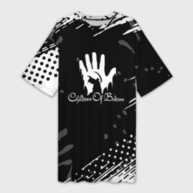 Платье-футболка 3D с принтом children of bodom рука в Курске,  |  | alexi laiho | bodom | children | children of bodom | death metal | metal | of | дети бодома | рок