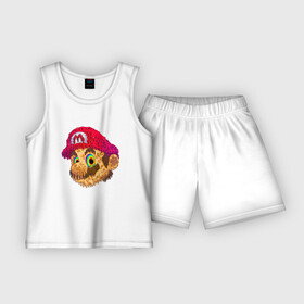 Детская пижама с шортами хлопок с принтом Super Mario  Sketch  Nintendo в Курске,  |  | hero | nintendo | sketch | super mario | video game | видеоигра | герой | нинтендо | персонаж | супер марио | эскиз
