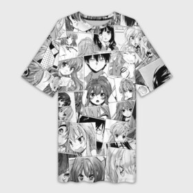 Платье-футболка 3D с принтом Toradora pattern в Курске,  |  | anime | ryuuji takasu | taiga aisaka | toradora | аниме | анимэ | рюдзи такасу | тайга айсака | торадора