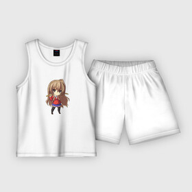 Детская пижама с шортами хлопок с принтом Малышка Тайга  Торадора в Курске,  |  | anime | taiga aisaka | toradora | аниме | анимэ | тайга айсака | торадора