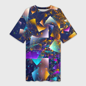 Платье-футболка 3D с принтом Expressive pattern  Vanguard в Курске,  |  | abstraction | expression | fashion | pattern | vanguard | абстракция | авангард | мода | узор | экспрессия