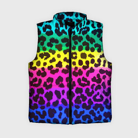 Женский жилет утепленный 3D с принтом Leopard Pattern   Neon в Курске,  |  | fashion | leopard | neon | pattern | skin | vanguard | авангард | леопард | мода | неон | узор