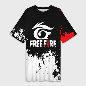 Платье-футболка 3D с принтом GARENA FREE FIRE. в Курске,  |  | free fire | free fire battlegrounds | garena | garena free fire | гарена | игра | фри фаер | шутер