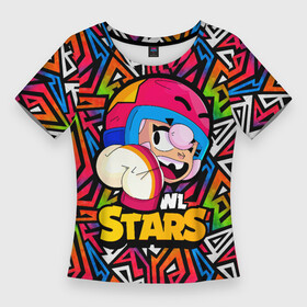 Женская футболка 3D Slim с принтом Бонни Bonny значок Brawl Stars в Курске,  |  | boni | bonnie | brawl | brawl stars | brawlstars | brawl_stars | бони | бонни | бравлстарс