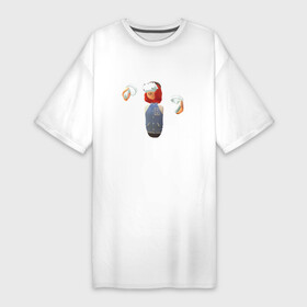 Платье-футболка хлопок с принтом Персонаж из REC ROOM в Курске,  |  | game | rec room | vr | vr game | виар | виртуальная реальность | игры виар | рек рум | рекрум