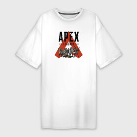 Платье-футболка хлопок с принтом Apex Legends  All Star в Курске,  |  | apex | apex legends | game | апекс | апекс лежендс | гик | игра | персонаж апекс