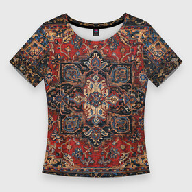 Женская футболка 3D Slim с принтом КОВЁР  ПАЛАС в Курске,  |  | background | carpet | carpet texture | pattern | rug | texture | ковер | палас | текстура | текстура ковра | узор | фон