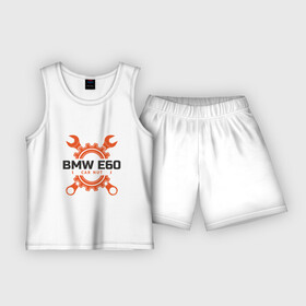Детская пижама с шортами хлопок с принтом BMW E60 в Курске,  |  | auto | bmw | car | driver | авто | автомобиль | бмв | водитель | дорога | машина | скорость