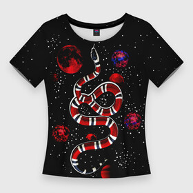 Женская футболка 3D Slim с принтом Змея в Красном Космосе Space Snake в Курске,  |  | cobra | mars | red | snake | star | гуси | животные | звезда | зверь | змея | кобра | марс | планета | чешуя