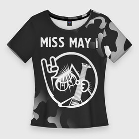 Женская футболка 3D Slim с принтом Miss May I  КОТ  Камуфляж в Курске,  |  | band | i | may | metal | miss | miss may i | rock | группа | камуфляж | кот | милитари | мисс | мэй ай | рок