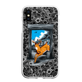 Чехол для iPhone XS Max матовый с принтом Олень 3D рисунок в Курске, Силикон | Область печати: задняя сторона чехла, без боковых панелей | 3d | 3d рисунок | 3д | звери | олениха | олень | природа