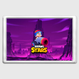 Магнит 45*70 с принтом BrawlStars Бонни с пушкой Bonny в Курске, Пластик | Размер: 78*52 мм; Размер печати: 70*45 | boni | bonnie | brawl | brawl stars | brawlstars | brawl_stars | бони | бонни | бравлстарс