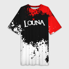 Платье-футболка 3D с принтом louna band в Курске,  |  | louna | louna 1984 | louna band | louna official video | rock | лауна | лоуна | луна | лусинэ геворкян | музыка | наше радио | рок | русский рок