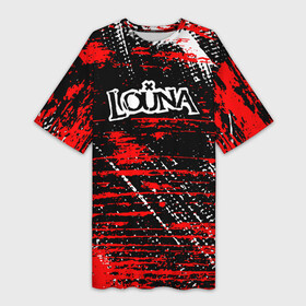 Платье-футболка 3D с принтом louna  краски в Курске,  |  | louna | louna 1984 | louna band | louna official video | rock | лауна | лоуна | луна | лусинэ геворкян | музыка | наше радио | рок | русский рок