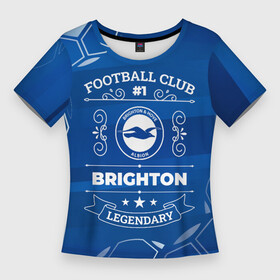 Женская футболка 3D Slim с принтом Brighton FC 1 в Курске,  |  | brighton | club | football | logo | paint | брайтон | брызги | клуб | краска | лого | мяч | символ | спорт | футбол | футболист | футболисты | футбольный