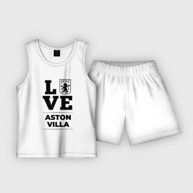 Детская пижама с шортами хлопок с принтом Aston Villa Love Классика в Курске,  |  | aston | aston villa | club | football | logo | love | villa | астон | вилла | клуб | лого | мяч | символ | спорт | футбол | футболист | футболисты | футбольный