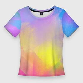 Женская футболка 3D Slim с принтом Красочный неон в Курске,  |  | детство | летнее настроение | лето | сочные краски | яркие цвета