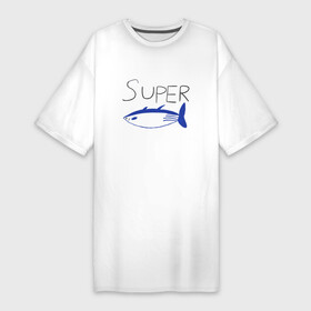 Платье-футболка хлопок с принтом super tuna jin в Курске,  |  | bangtan boys | beyond the scene | super tuna jin | джонгук | чимин