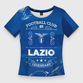 Женская футболка 3D Slim с принтом Lazio FC 1 в Курске,  |  | Тематика изображения на принте: club | football | lazio | logo | клуб | краска | лацио | лого | мяч | символ | спорт | футбол | футболист | футболисты | футбольный