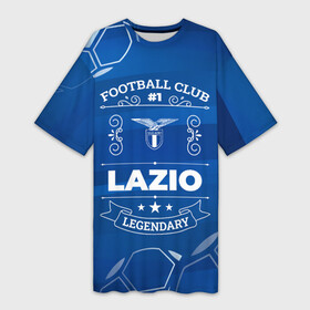 Платье-футболка 3D с принтом Lazio FC 1 в Курске,  |  | club | football | lazio | logo | клуб | краска | лацио | лого | мяч | символ | спорт | футбол | футболист | футболисты | футбольный