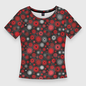 Женская футболка 3D Slim с принтом Остатки вируса в Курске,  |  | антитела | бактерия | вирус | корона | паттерн