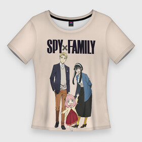 Женская футболка 3D Slim с принтом Spy x Family. Семья шпиона в Курске,  |  | anya | bond | family | forger | loid | princess | spy | spy x family | thorn | twilight | yor | аня | бонд | йор | красавица | лойд | манга | семья | семья шпиона | спящая | сумрак | супайфамири | форджер | шпион