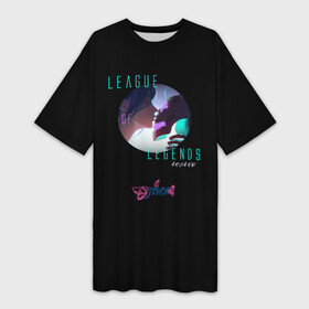 Платье-футболка 3D с принтом Arcane: League of Legends  Джинкс в Курске,  |  | arcane | jinx | league of legends | аркейн | джинкс | неон