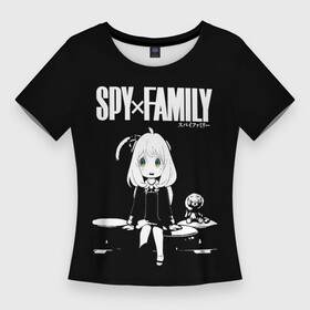 Женская футболка 3D Slim с принтом Аня Форджер  Семья Шпиона  Spy x Family в Курске,  |  | anya | forger | loid | spy family | spy x family | yor | аниме | аня | йор | лойд | семья | форджер | шпиона