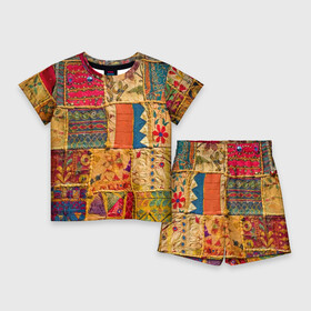 Детский костюм с шортами 3D с принтом Пэчворк  Лоскутное одеяло  Patchwork Quilt в Курске,  |  | blanket | color | fashion | patchwork | авангард | мода | одеяло | пэчворк | узор | цвет