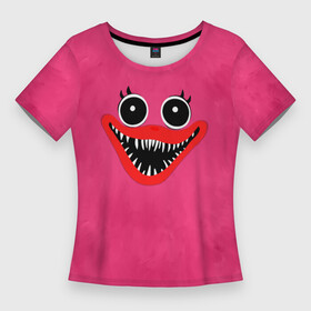 Женская футболка 3D Slim с принтом Кисси Мисси  Poppy Playtime Хаги Ваги в Курске,  |  | poppy play me | poppy playtime | детский | игра | кисси мисси | мех | монстр | неон | персонаж | розовый | хаги ваги | шерсть
